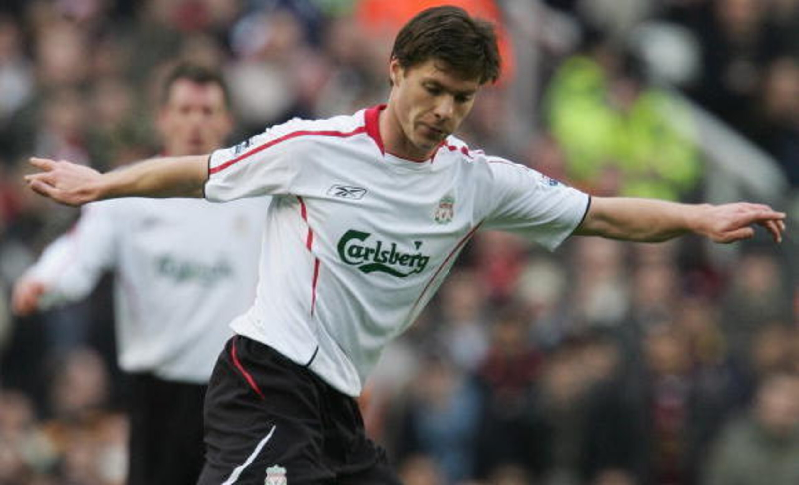 Xabi Alonso scored for Liverpool in their dramatic comeback against AC Milan in 2005. Xabi Alonso scored for Liverpool in their dramatic comeback against AC Milan in 2005.