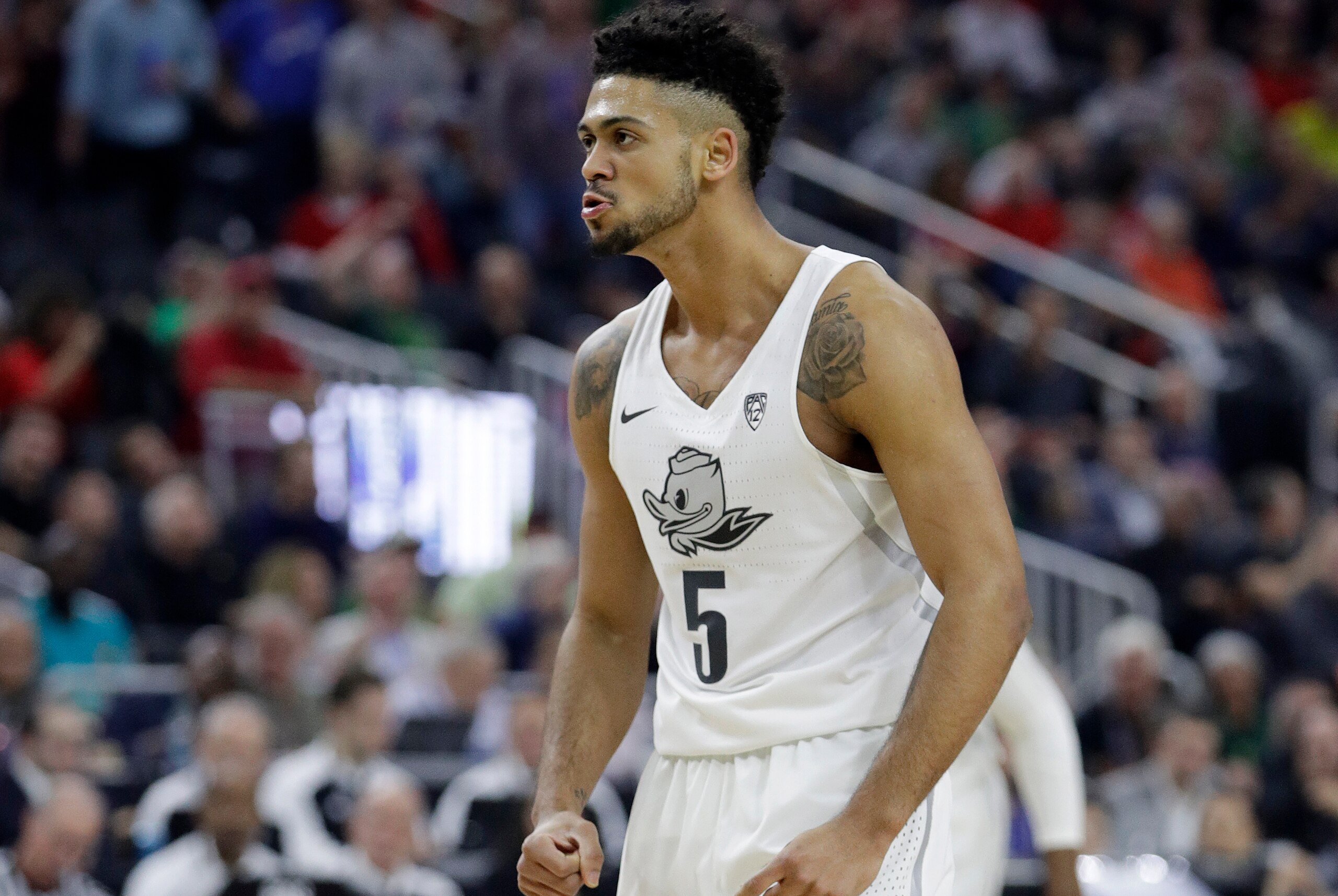 Tyler Dorsey was on fire Sunday night. Tyler Dorsey was on fire Sunday night.