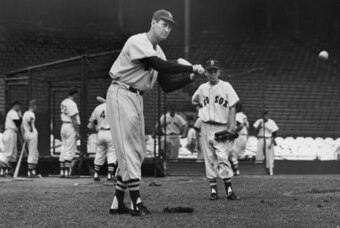 Two years before enlisting in the U.S. military, Ted Williams hit .406/.553/.735 for the Boston Red Sox.
