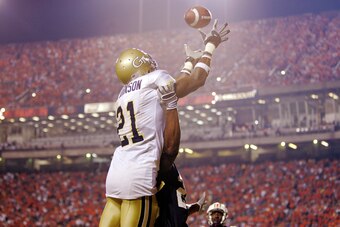 There's no doubting Calvin Johnson as one of the greatest receivers in college football history.