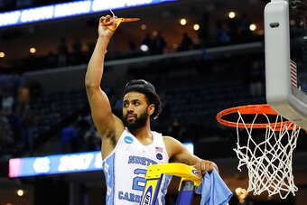 Here's hoping Joel Berry didn't hurt another ankle climbing that ladder.