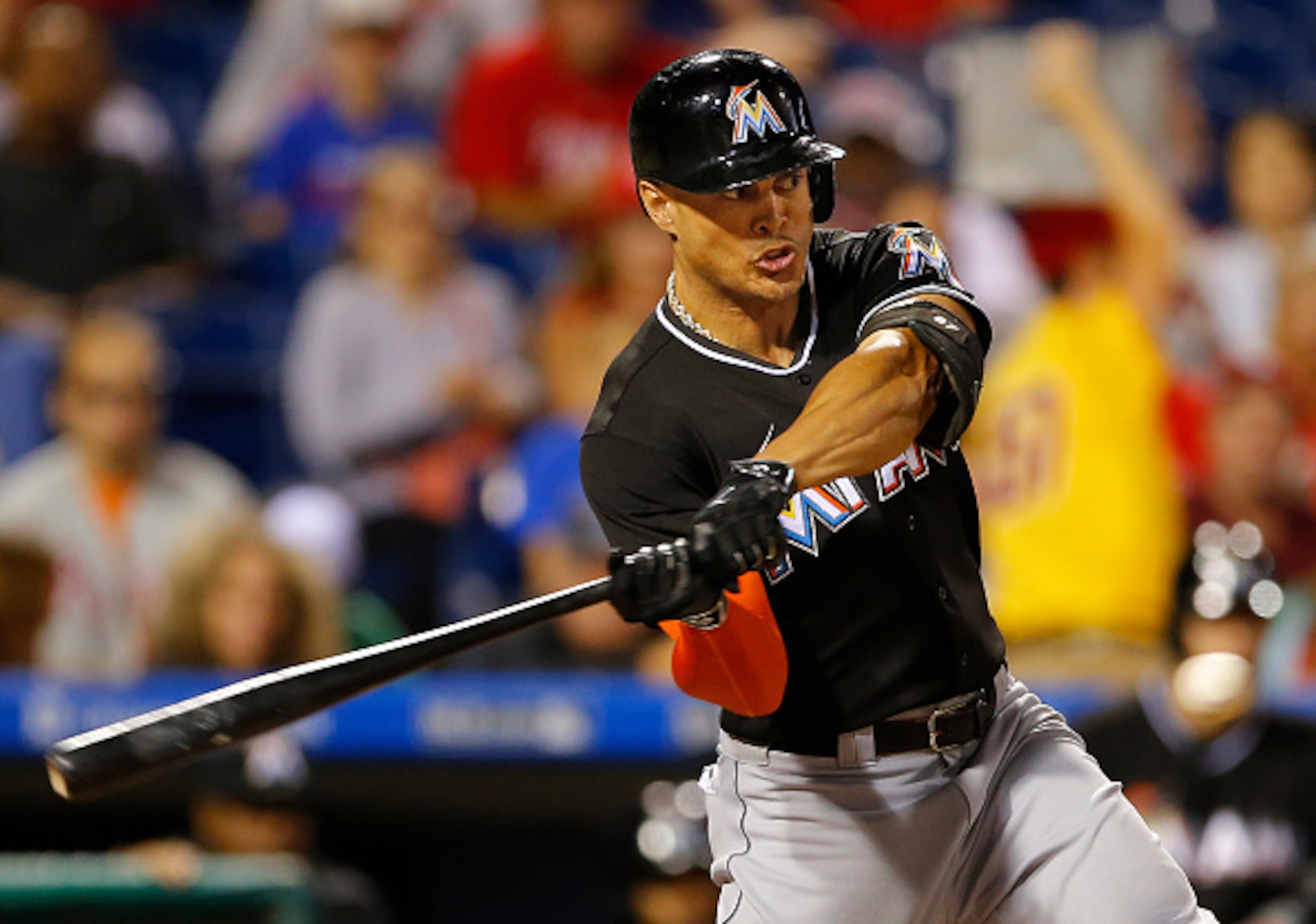 Miami Marlins right fielder Giancarlo Stanton.