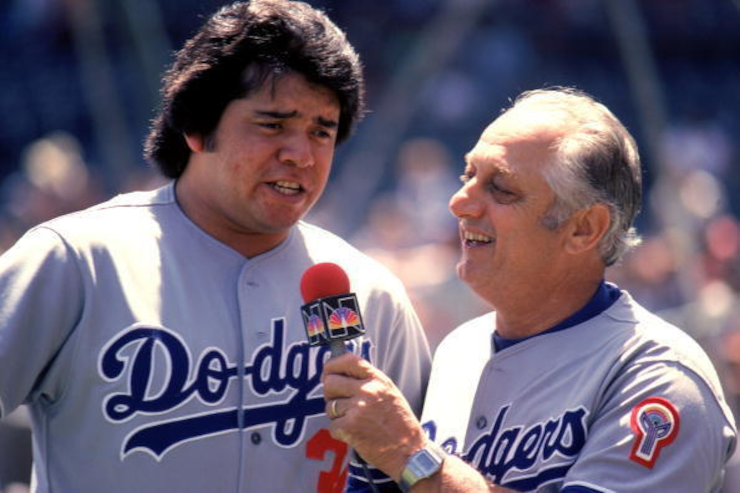 Fernando Valenzuela wound up playing first base in the final frames of a 22-inning game.