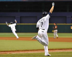 David DeJesus cemented a critical late-season win for the Rays after 18 innings against the Orioles.