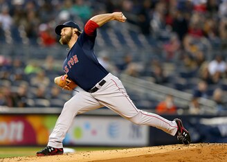Starter Wade Miley was the first of nine Red Sox pitchers to appear in their 19-inning victory over the Yankees early in 2015.