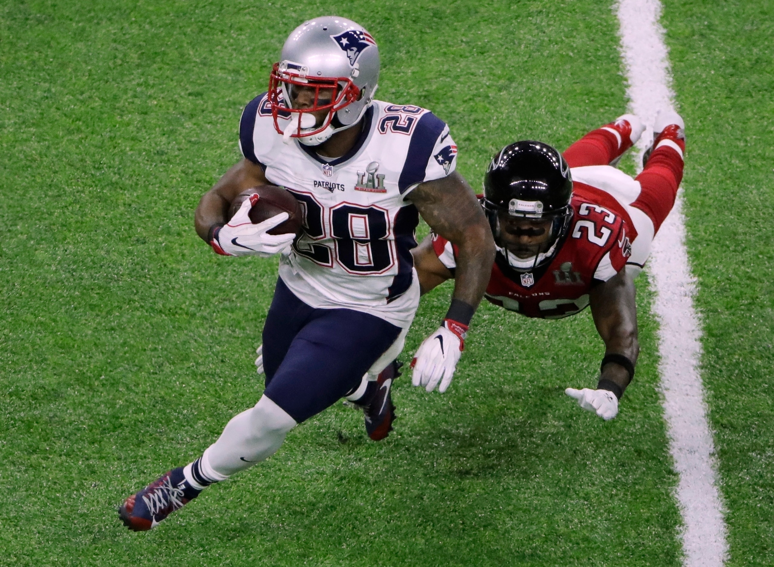 Players like James White bring versatility to New England's backfield, but the group is currently unbalanced. Players like James White bring versatility to New England's backfield, but the group is currently unbalanced.