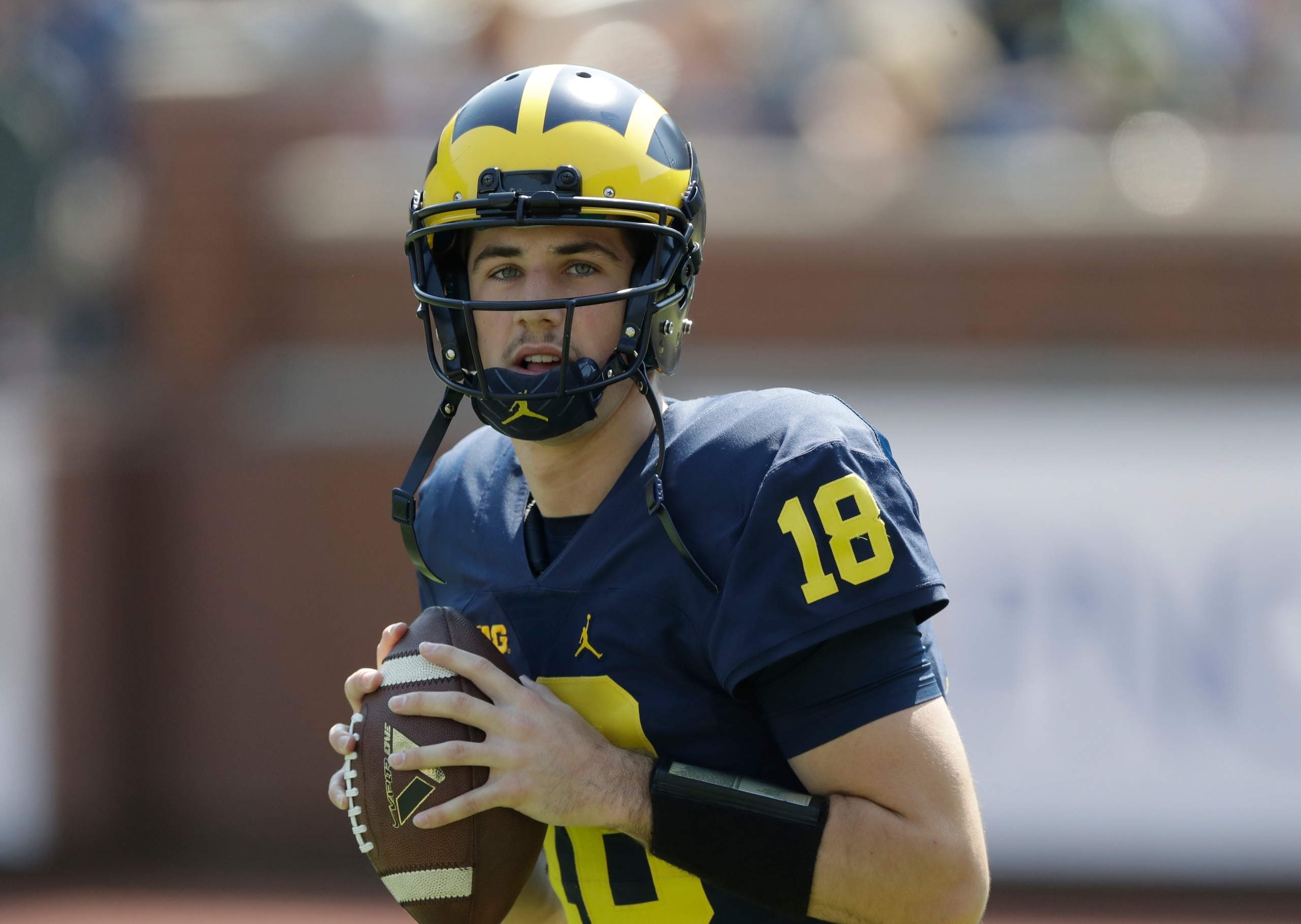 Brandon Peters could push for Michigan's starting QB role.