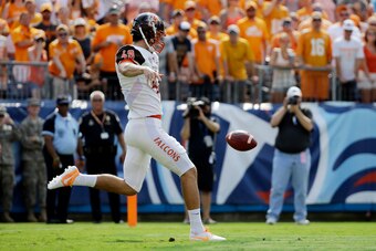 Joe Davidson is built more like a power forward than a punter.