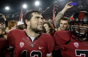 Even in college, Andrew Luck's neck-beard game was strong.