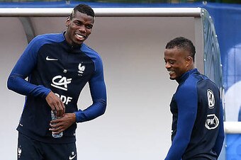 Paul Pogba and Patrice Evra will face off in this imaginary match.