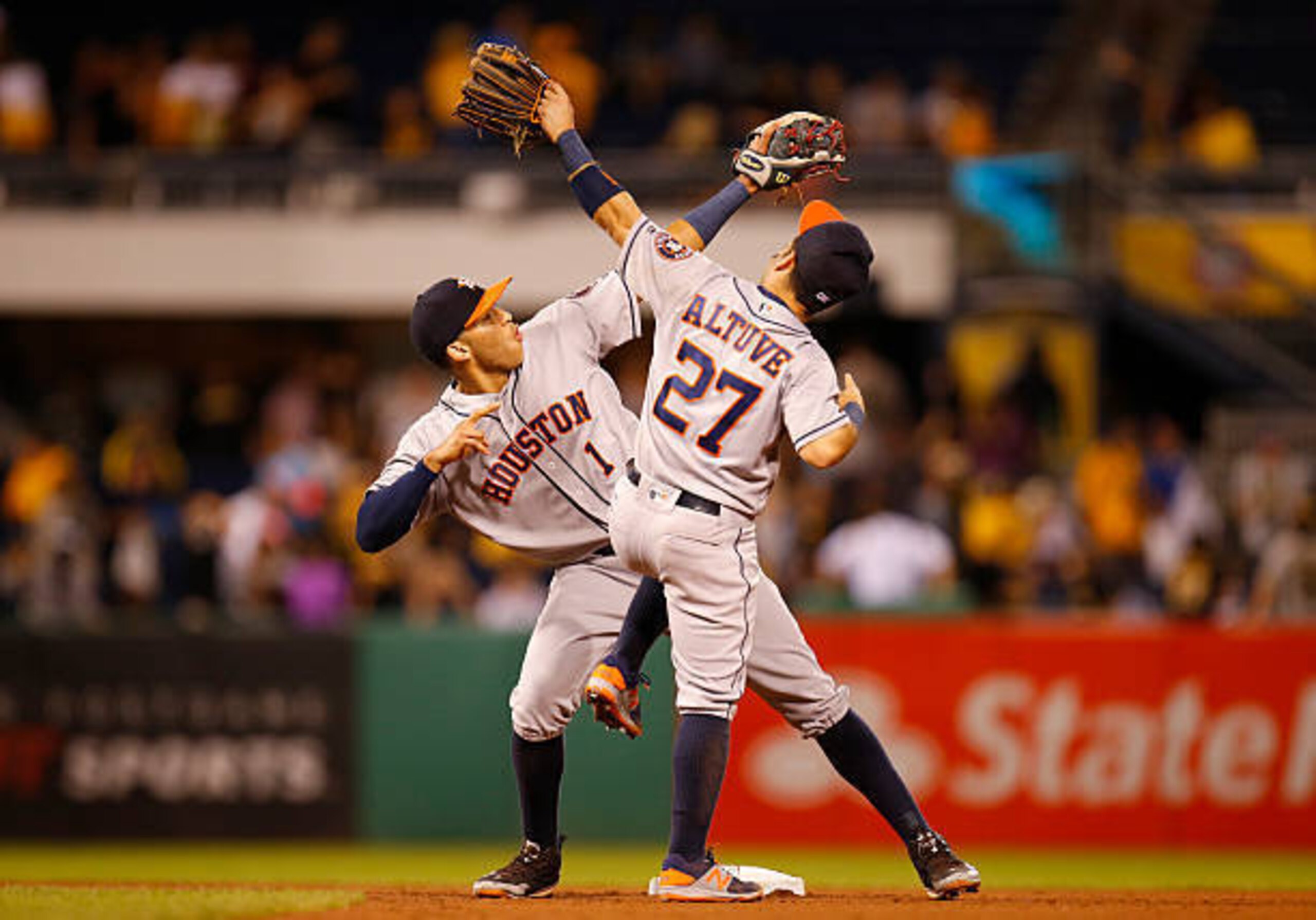 Carlos Correa and Jose Altuve of the Houston Astros