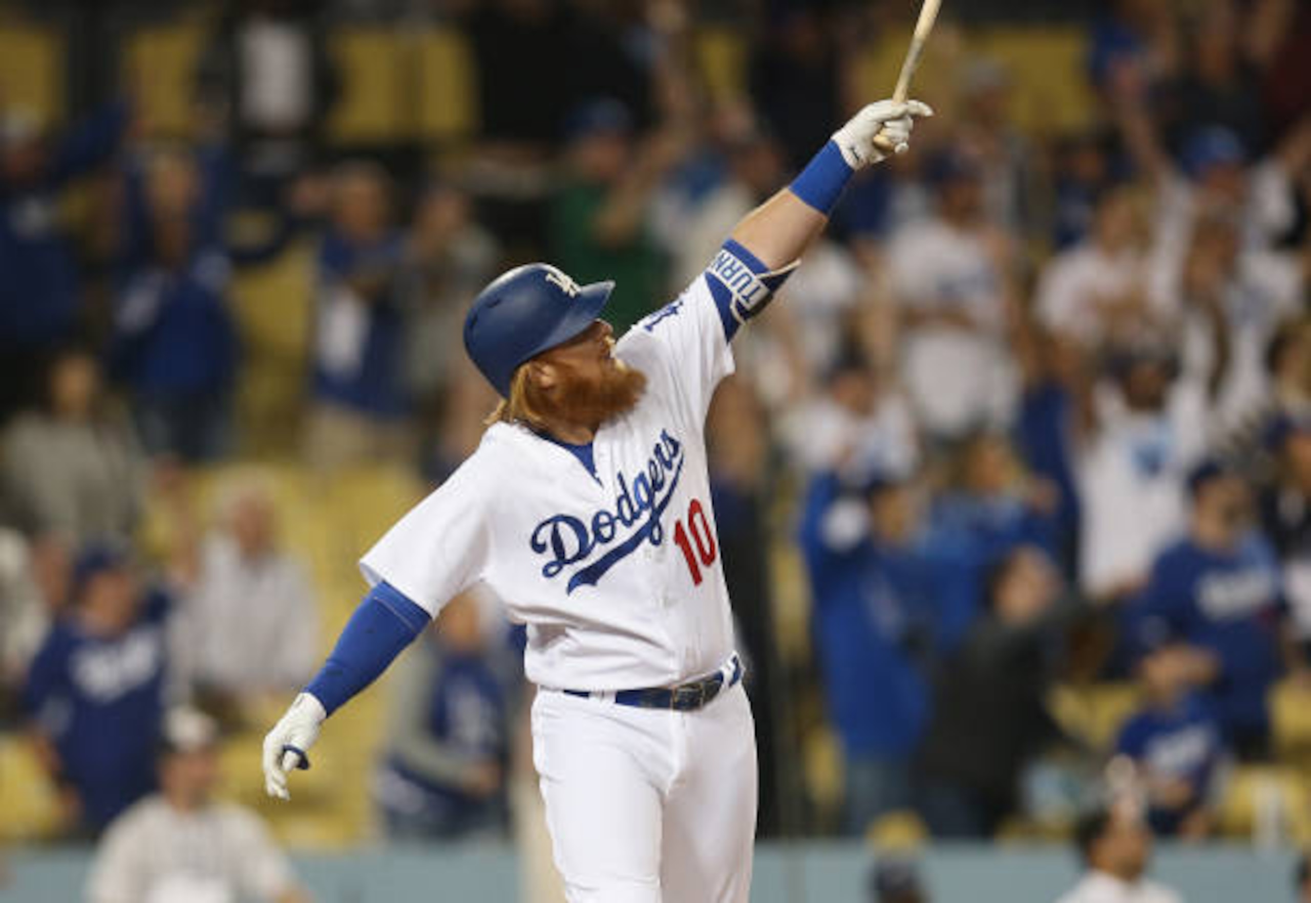 Los Angeles Dodgers third baseman Justin Turner. Los Angeles Dodgers third baseman Justin Turner.