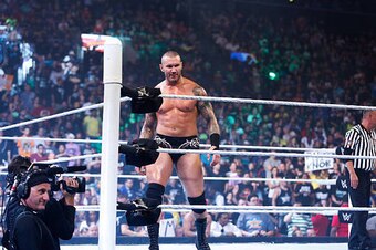 NEW YORK, NY - AUGUST 23:  Randy Orton enters the ring at the WWE SummerSlam 2015  at Barclays Center of Brooklyn on August 23, 2015 in New York City.  (Photo by JP Yim/Getty Images)