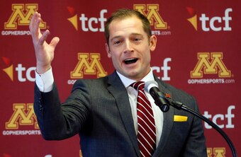 There are plenty of lakes in Minnesota in which P.J. Fleck is rowing boats.