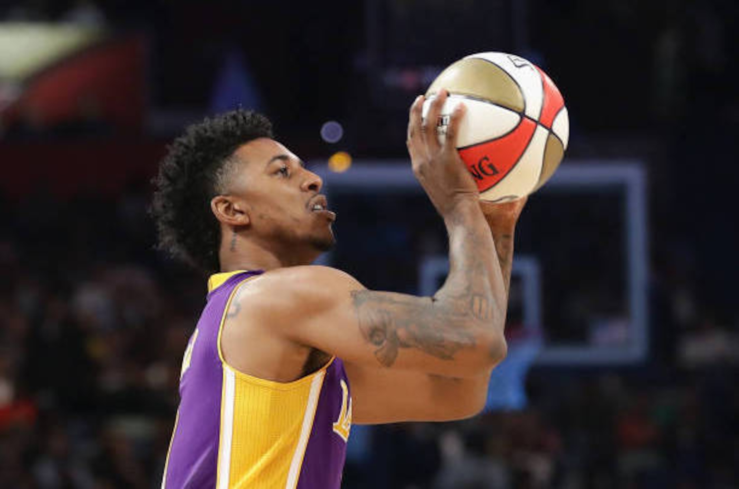 Nick Young at this year's All-Star 3-Point Contest Nick Young at this year's All-Star 3-Point Contest
