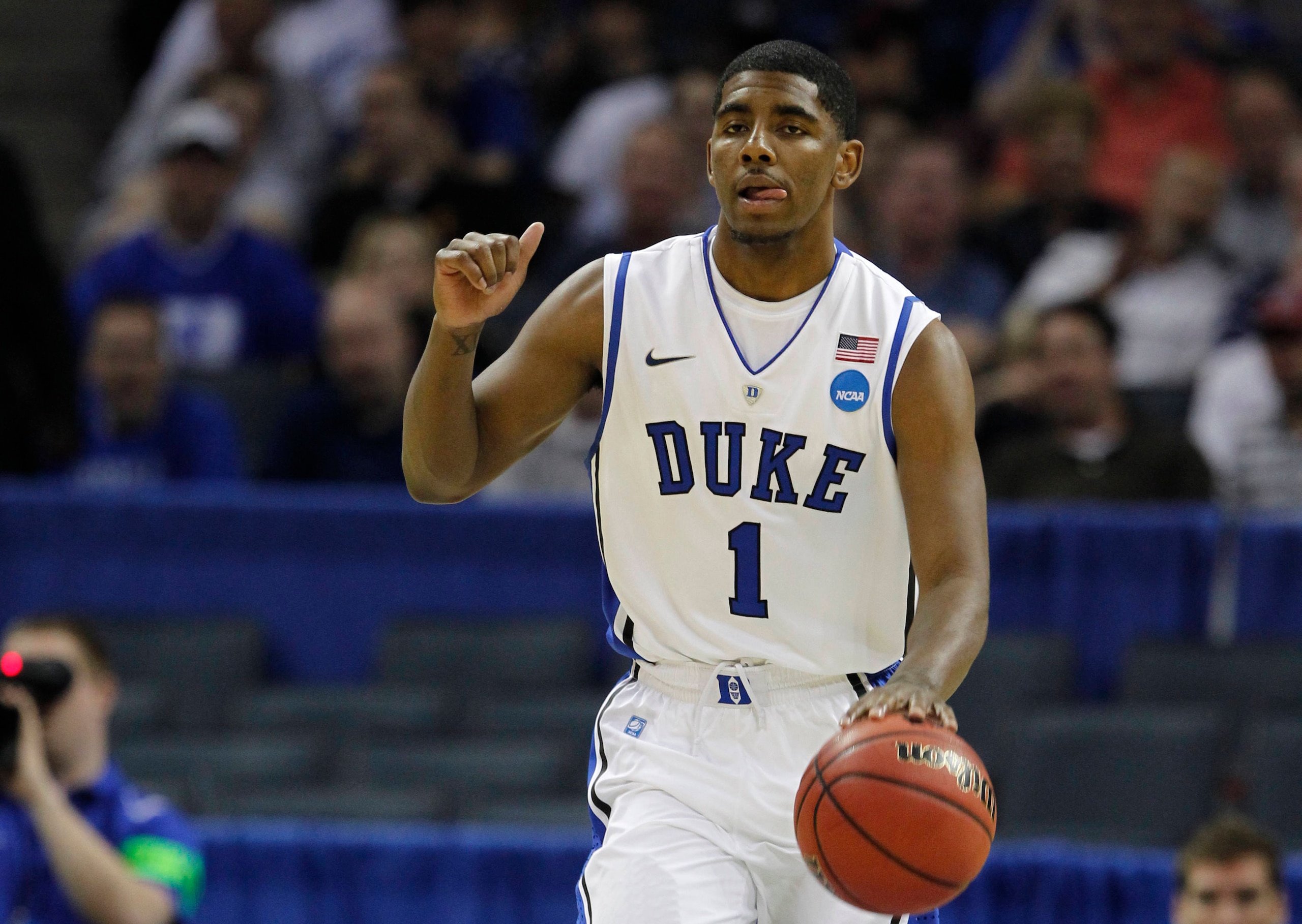 He only played 11 games for Duke, but Kyrie Irving still counts as a Blue Devil.