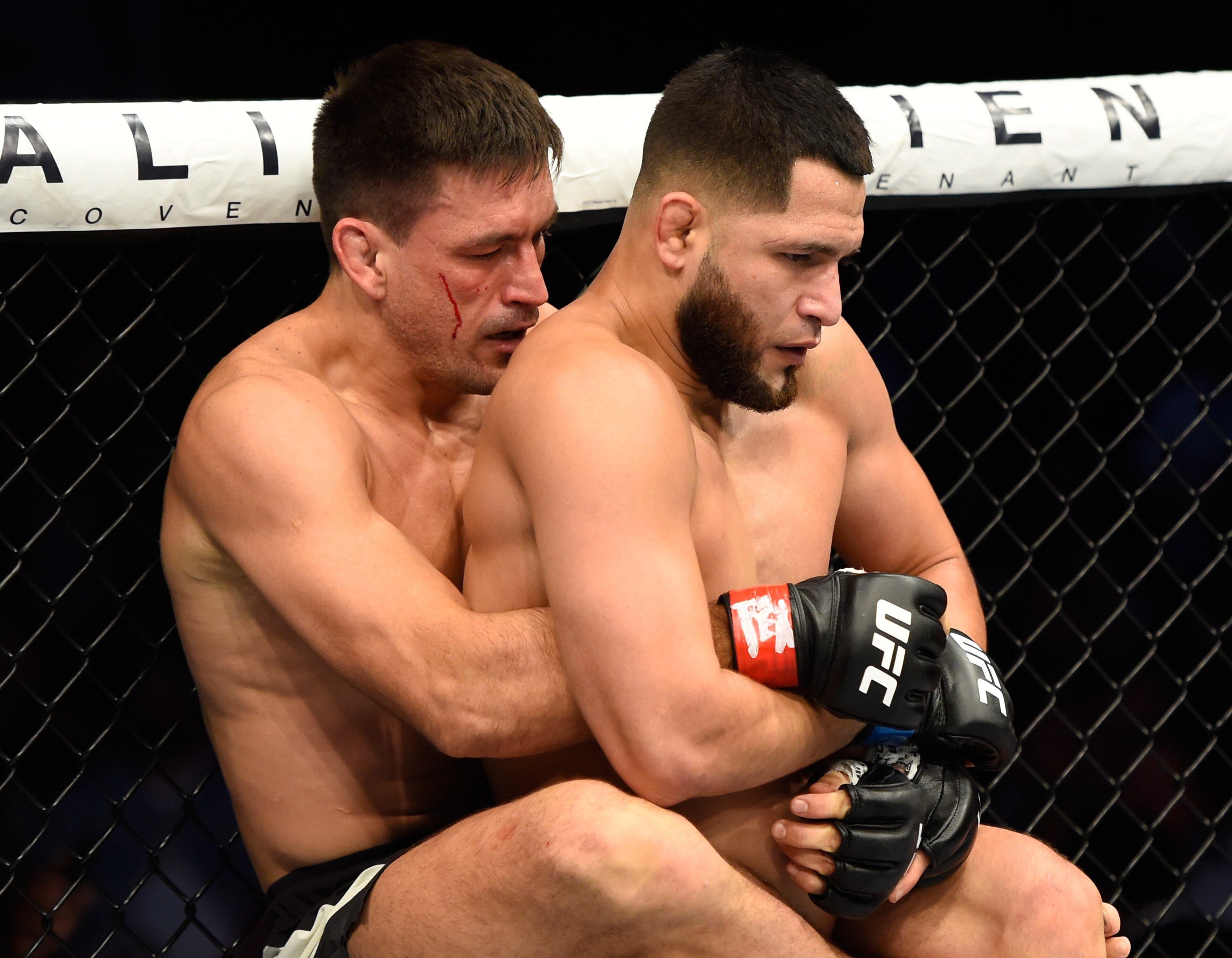 Demian Maia (left) and Jorge Masvidal Demian Maia (left) and Jorge Masvidal