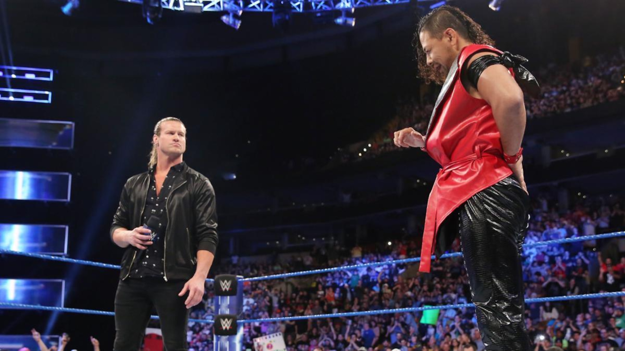 Dolph Ziggler seems threatened by Shinsuke Nakamura's large following.