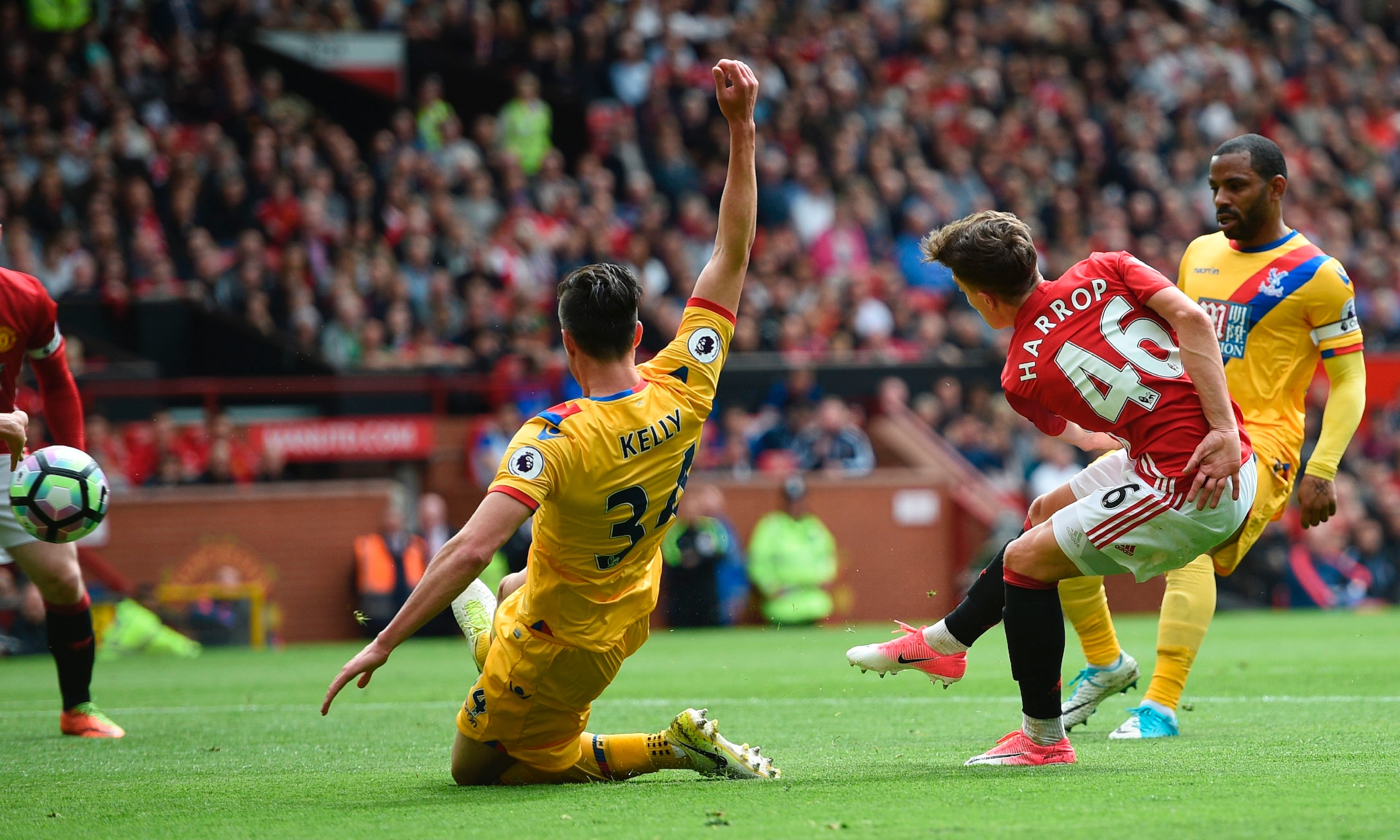 Josh Harrop scores against Crystal Palace. Josh Harrop scores against Crystal Palace.