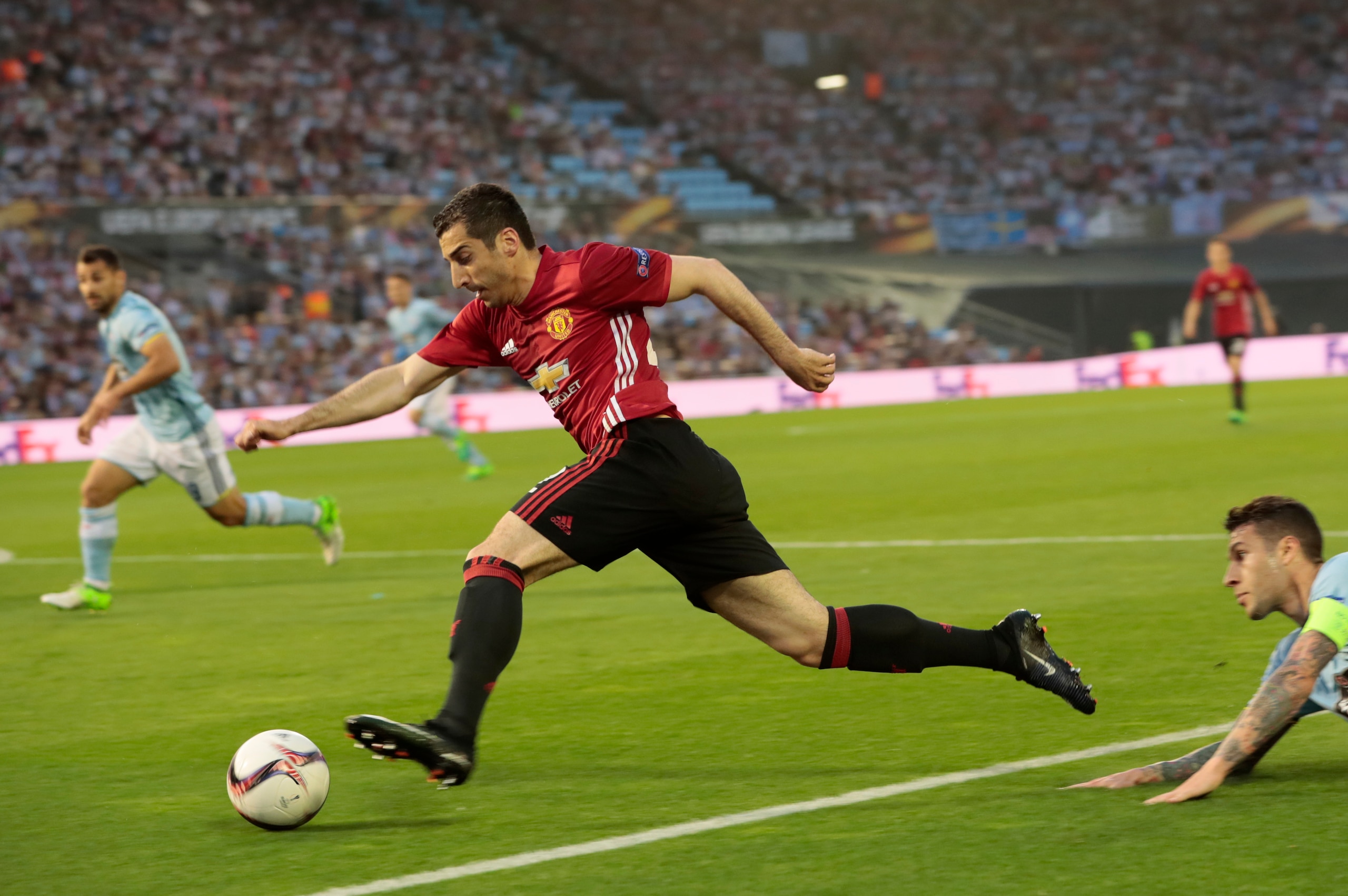 Mkhitaryan on the move against Celta Vigo. Mkhitaryan on the move against Celta Vigo.
