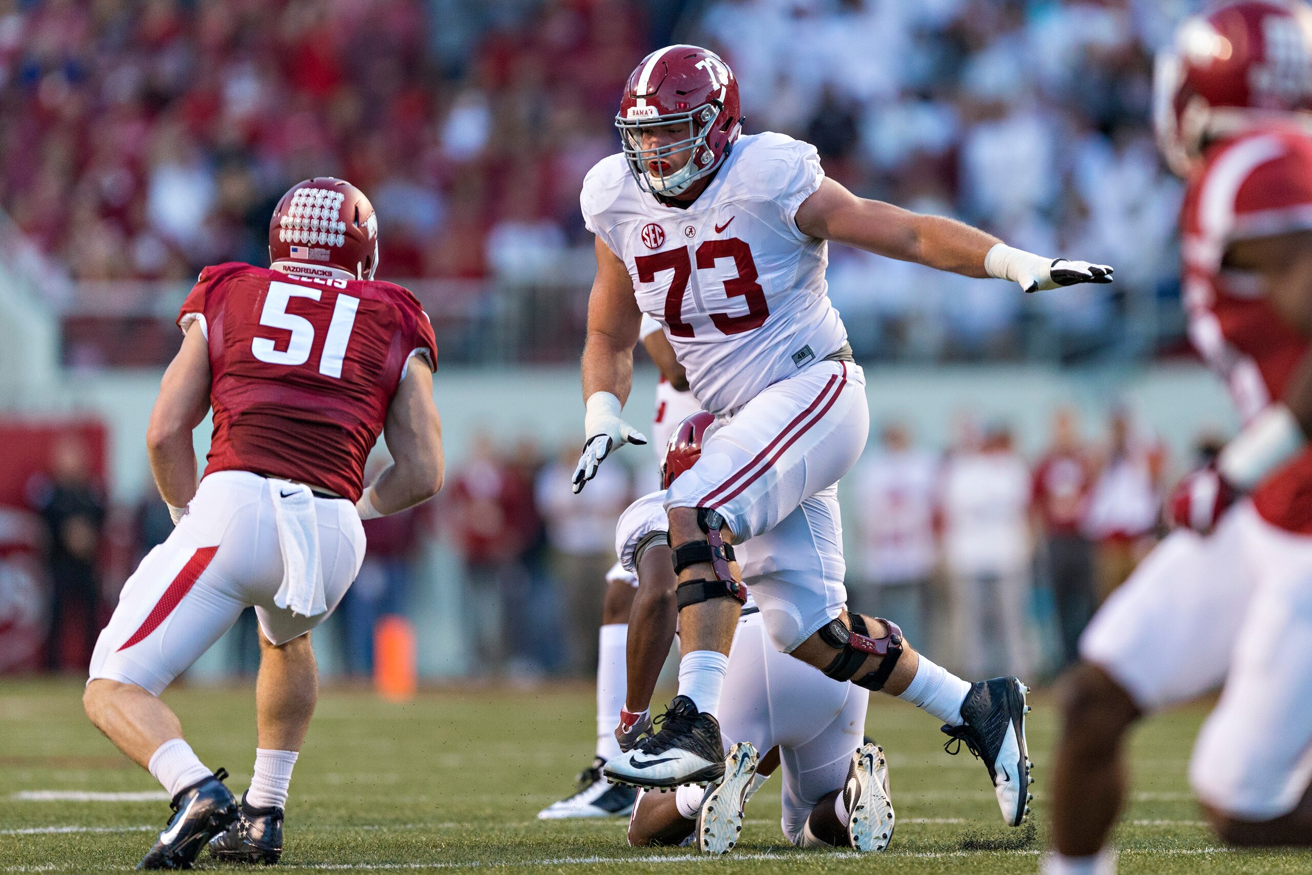 Jonah Williams (73) should be a star on Alabama's line for at least two more years.
