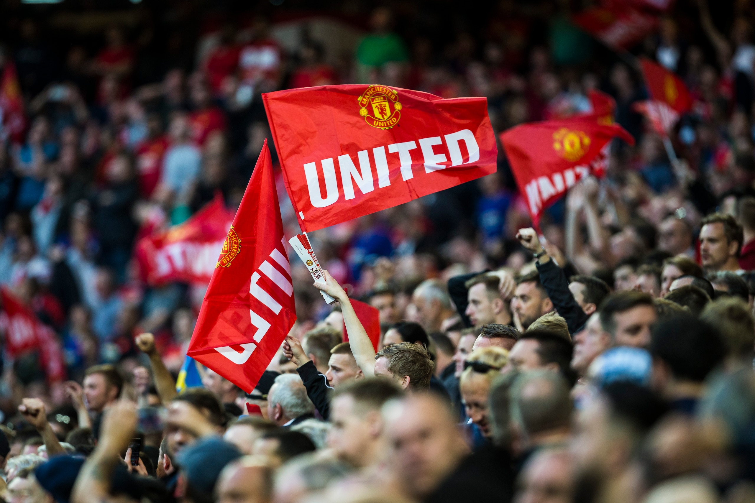United fans in Stockholm.