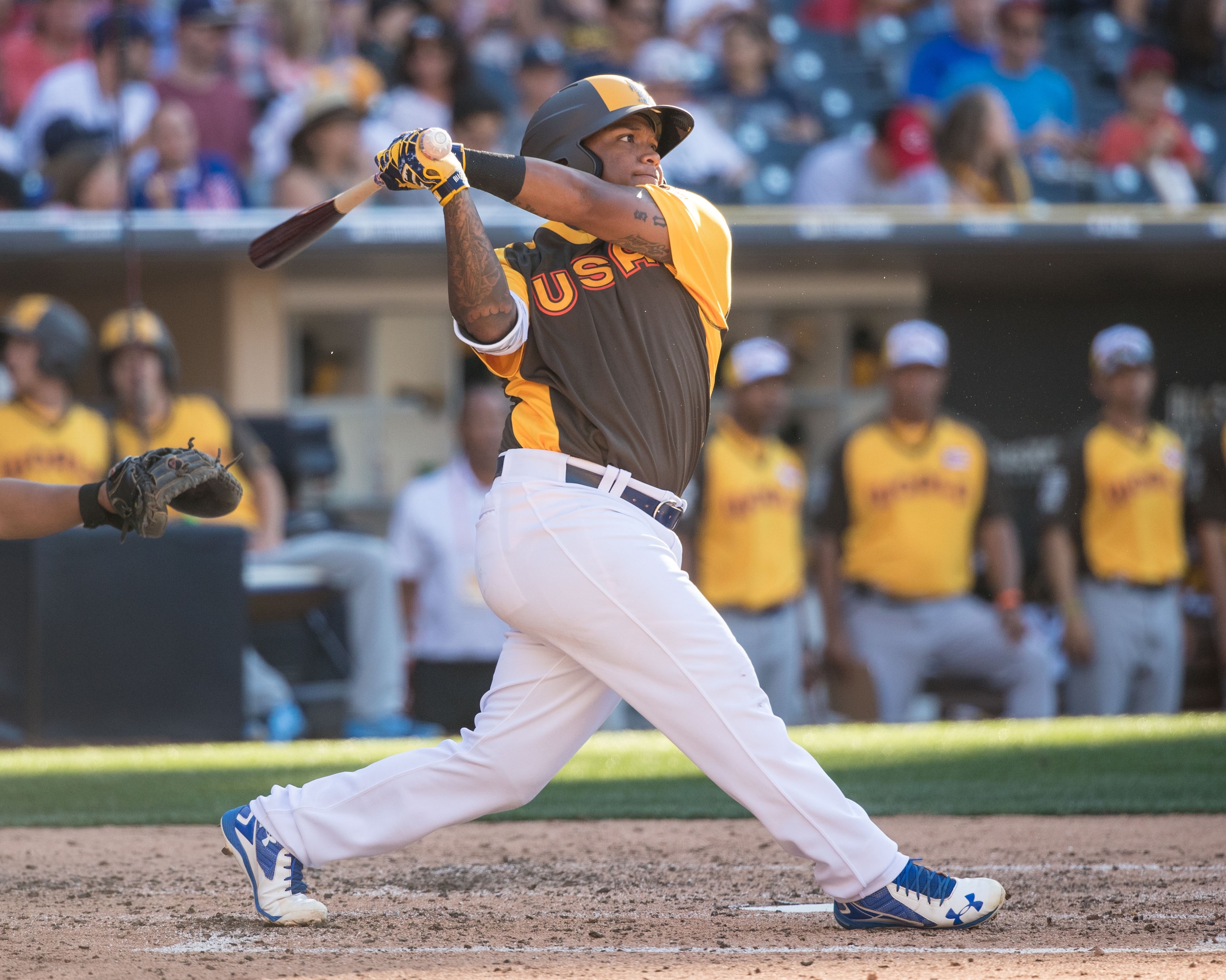 Willie Calhoun should hit in the majors, but his defense is a concern.