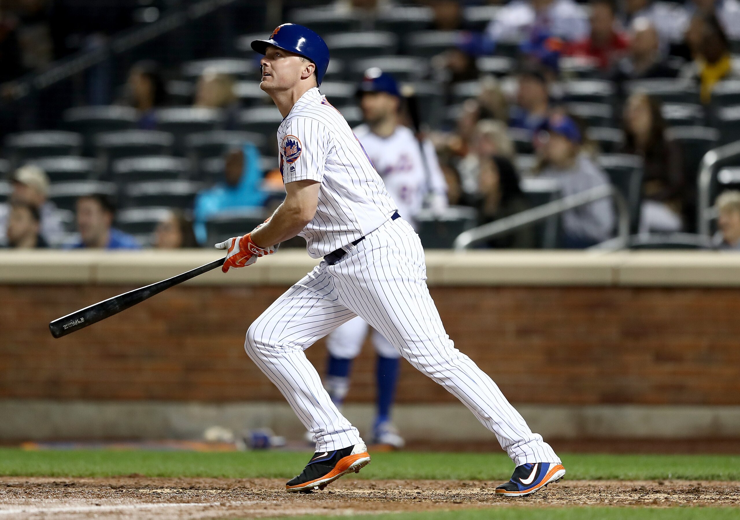 Jay Bruce didn't attract many suitors in the offseason, but he has hit 12 home runs  with an elevated walk rate.
