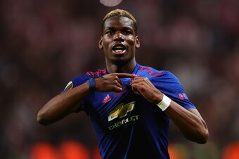 Pogba celebrates the Europa League win and his connection to United.