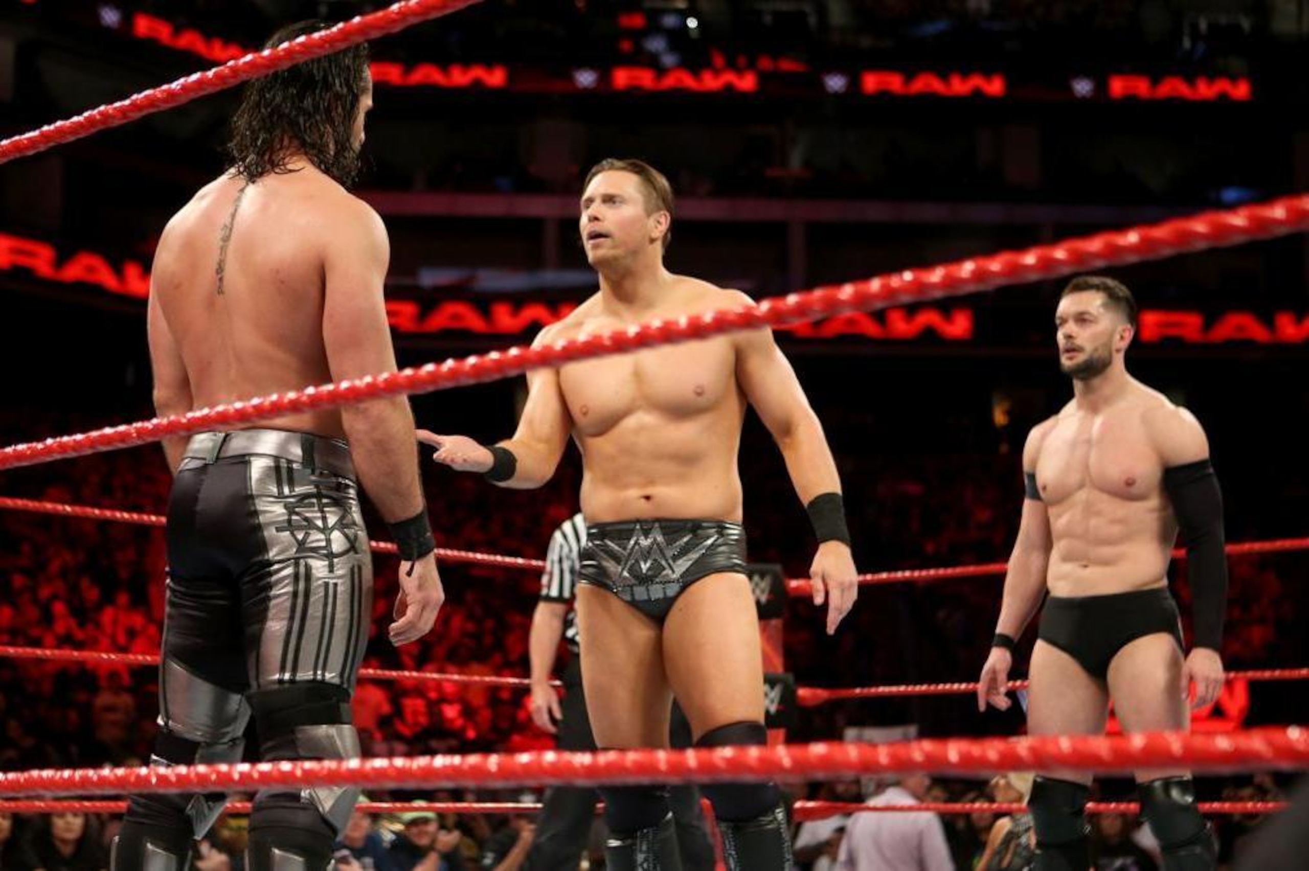 The Miz tries to form an alliance with Seth Rollins. The Miz tries to form an alliance with Seth Rollins.
