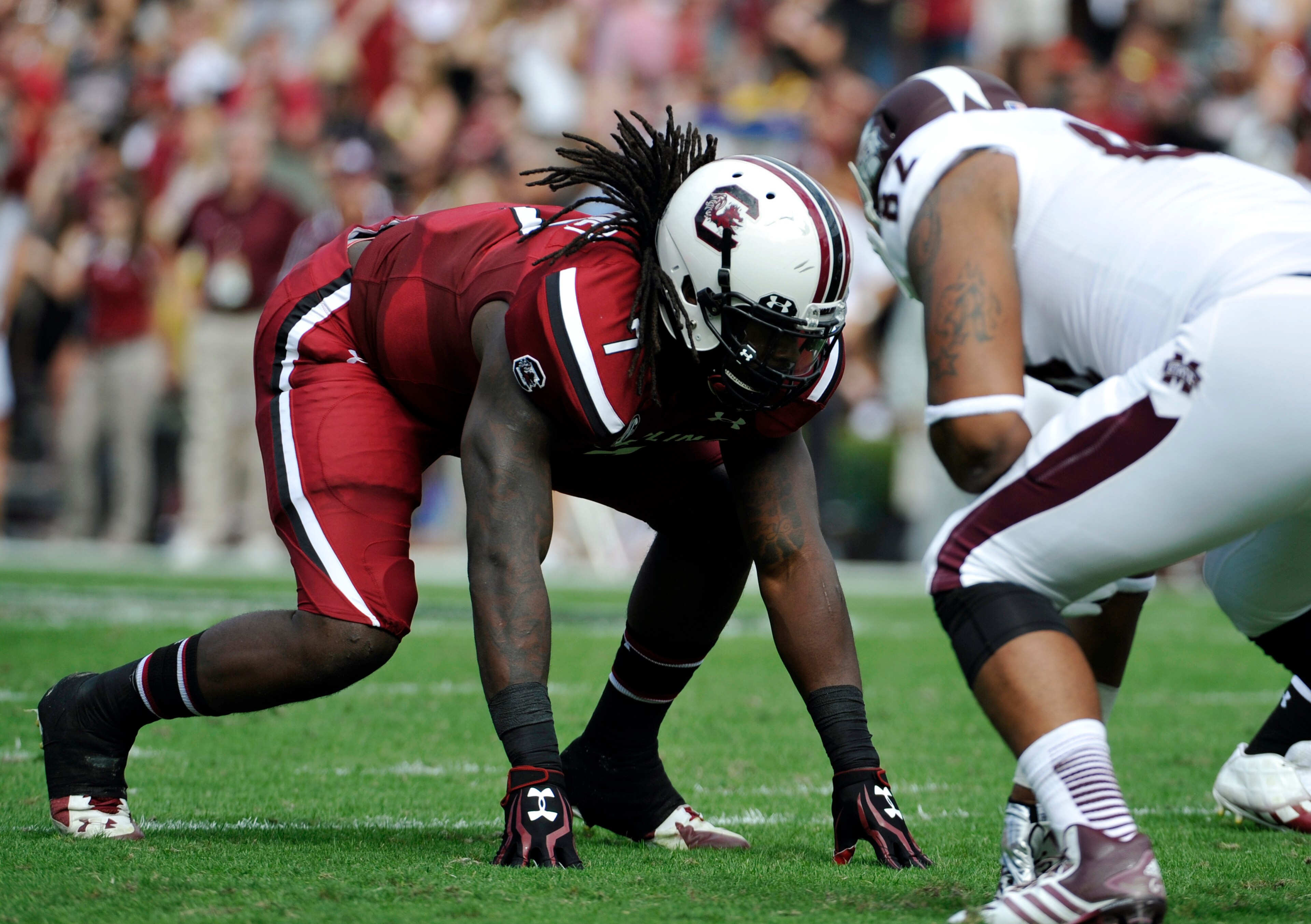 Jadeveon Clowney has long been a terror for opposing offensive linemen. Jadeveon Clowney has long been a terror for opposing offensive linemen.