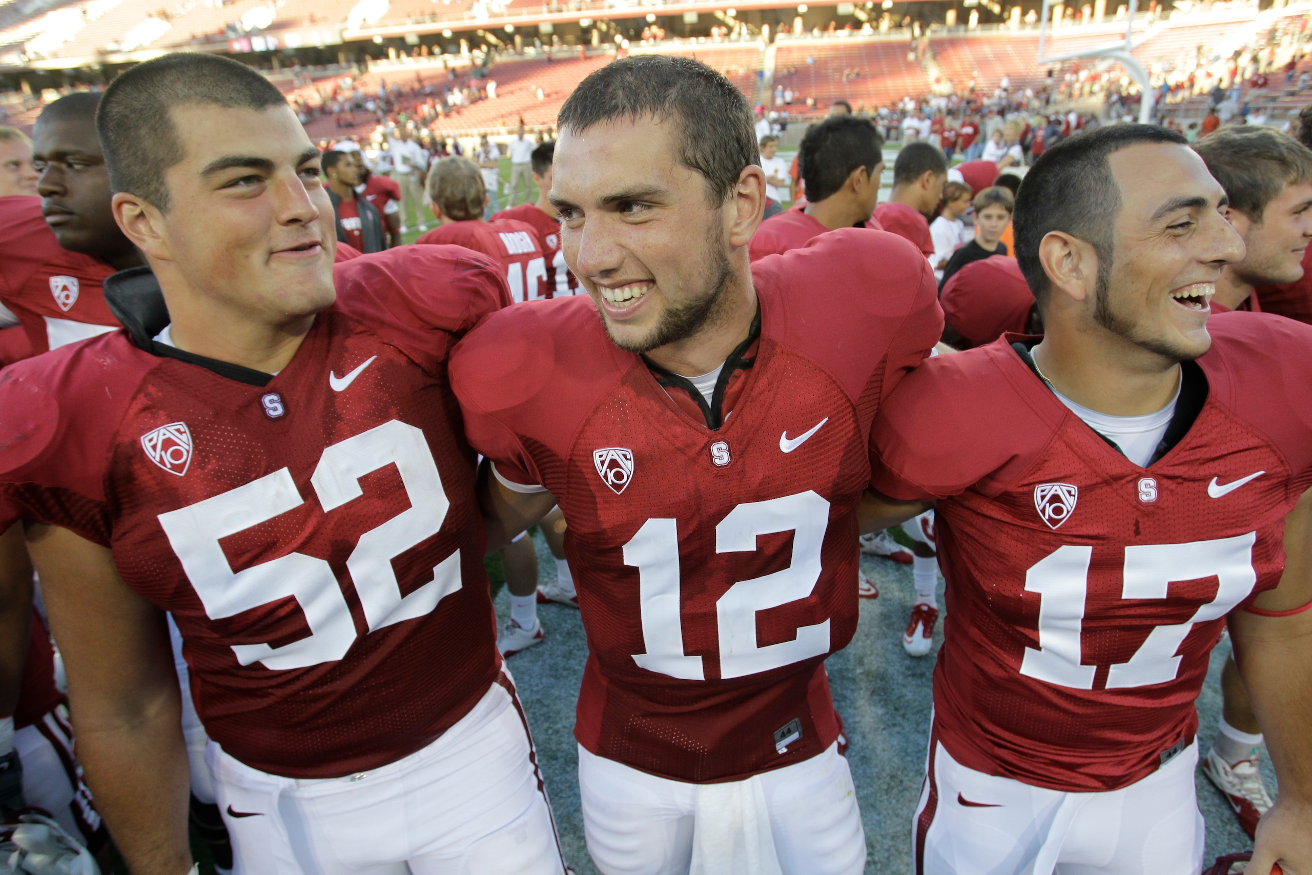Washington native David DeCastro (52) was responsible for keeping Andrew Luck off the turf.