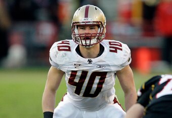 Ohioan Luke Kuechly averaged 14.0 tackles per game in his three seasons with Boston College.