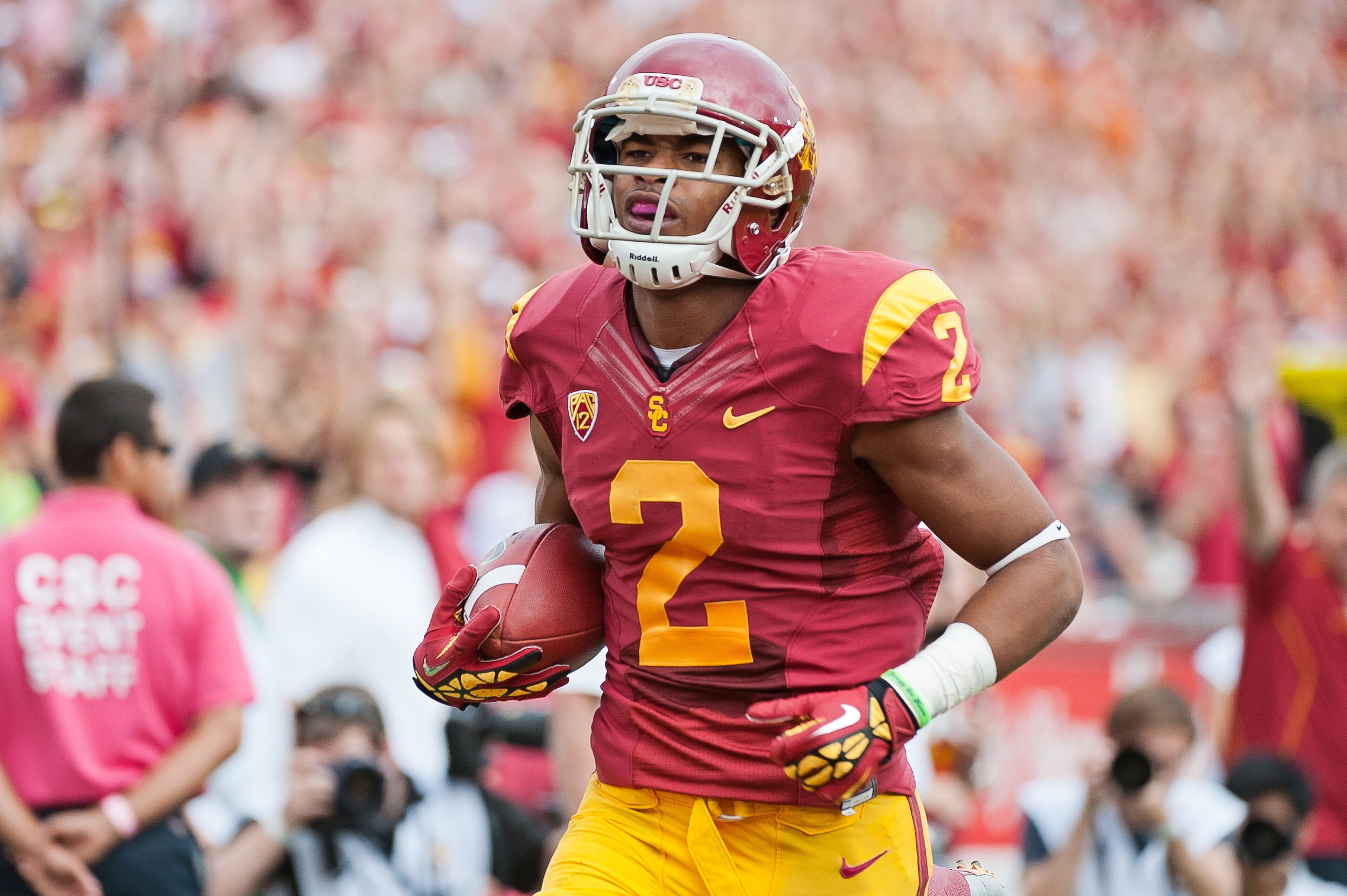 Robert Woods was a sensational wide receiver for the Trojans. Robert Woods was a sensational wide receiver for the Trojans.