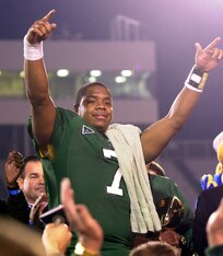 Byron Leftwich and Marshall had multiple games to remember in the GMAC Bowl.