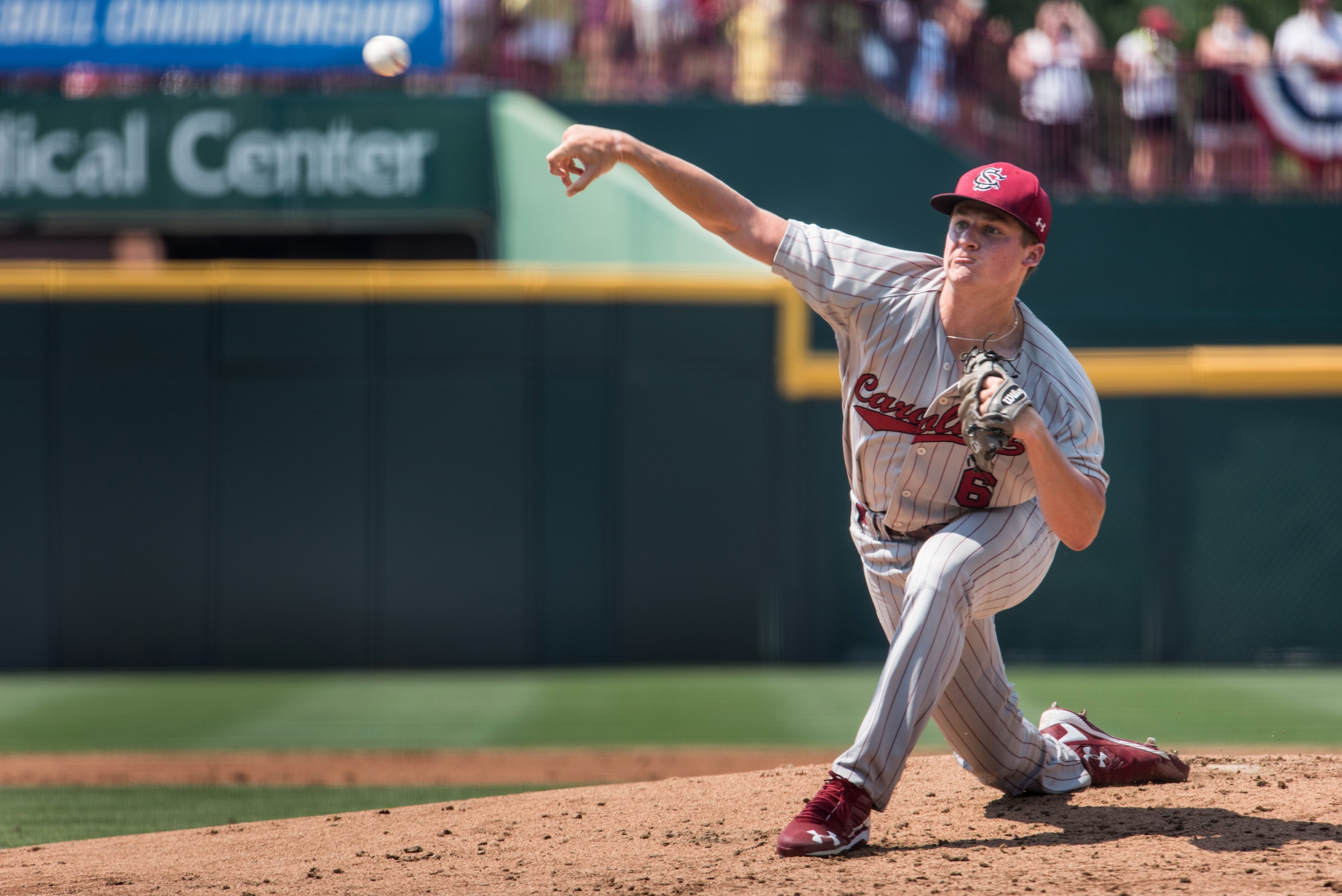 The New York Yankees used their first-round pick on Clarke Schmidt, a pitcher who underwent Tommy John surgery in May.