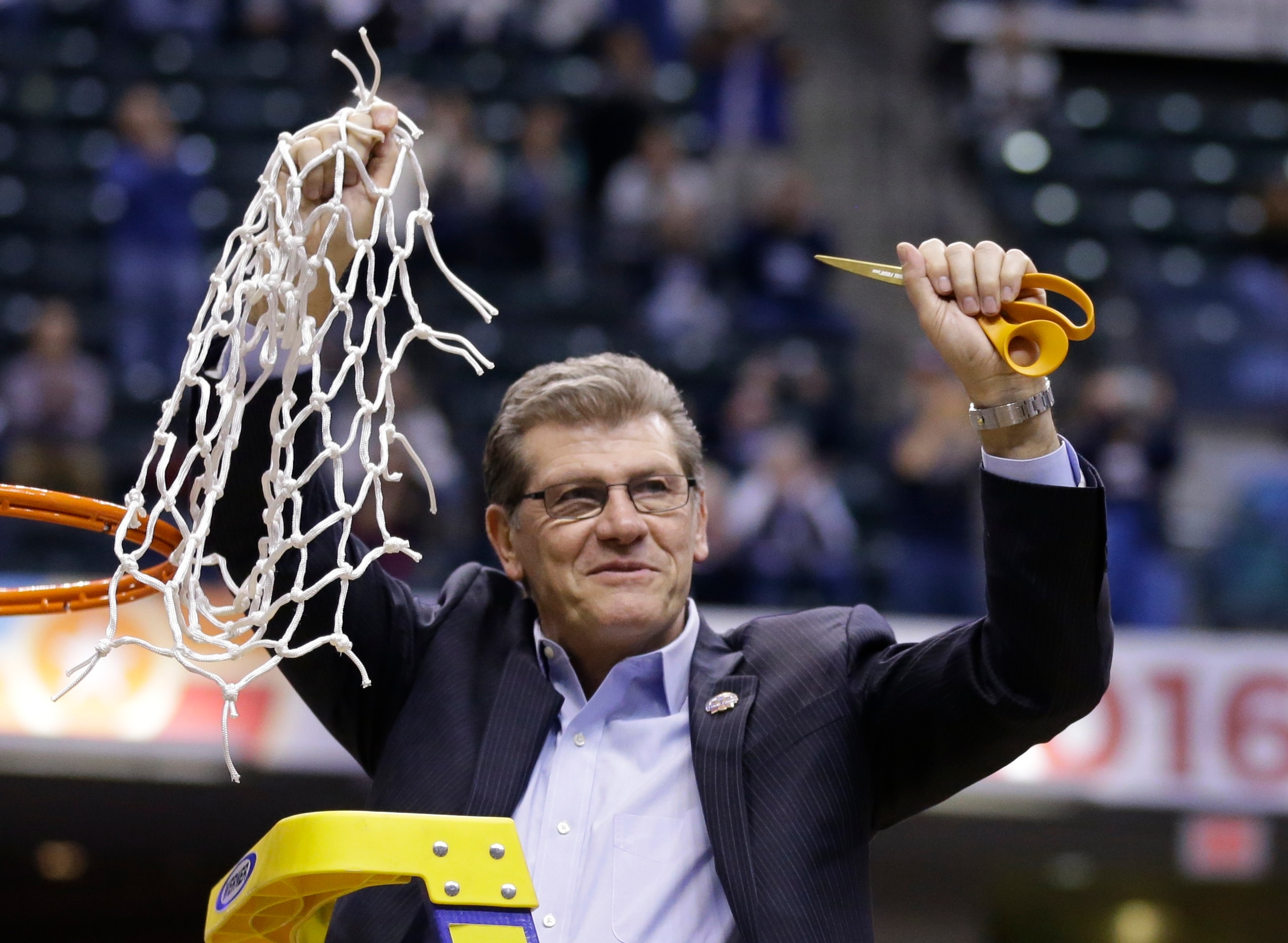 Geno Auriemma has cut down a few nets in his day.