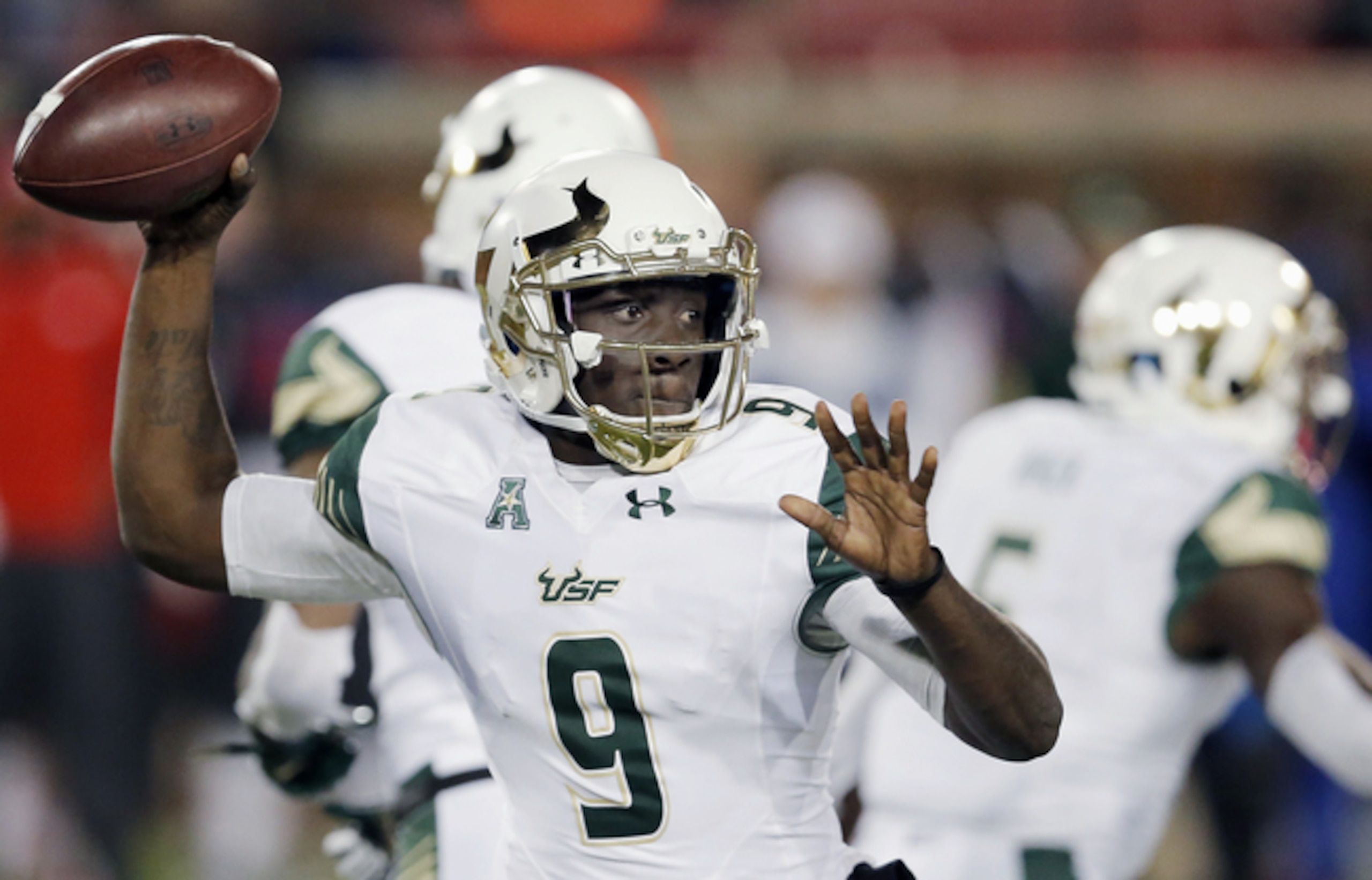 Quinton Flowers is a little small for a quarterback but a little big for a running back.