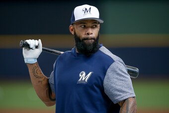 Milwaukee Brewers first baseman Eric Thames.