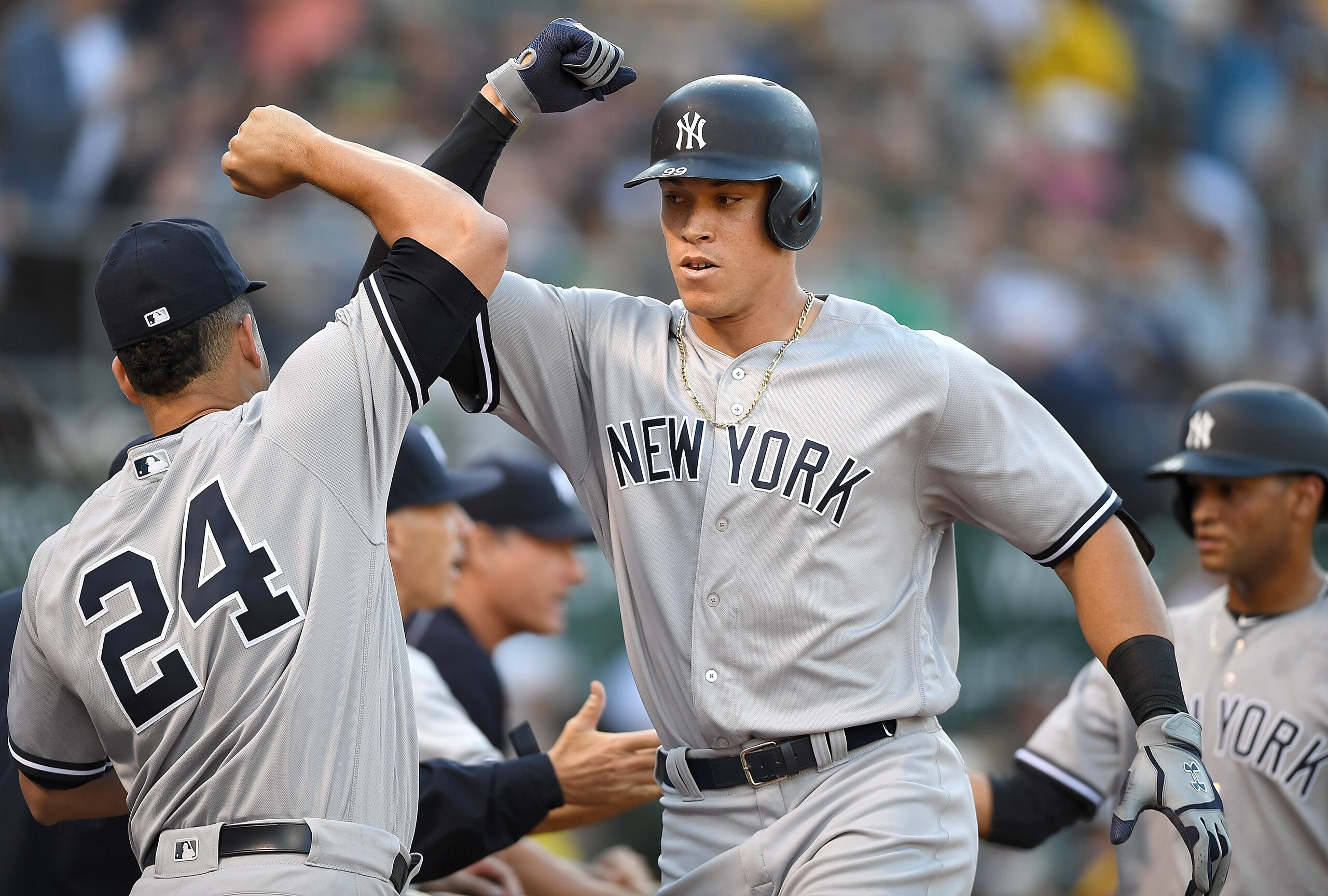 The Yankees rank among baseball's premier offenses behind young studs Gary Sanchez and Aaron Judge.