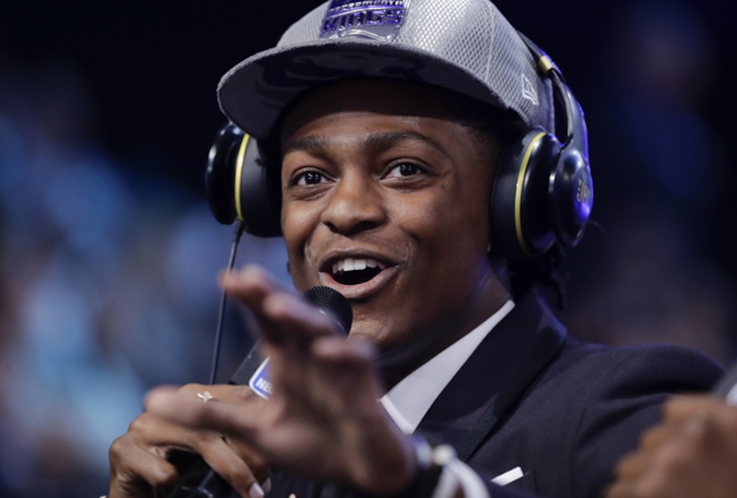 Sacramento's De'Aaron Fox at the 2017 draft. Sacramento's De'Aaron Fox at the 2017 draft.