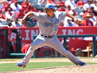 Jason Vargas leads the American League in ERA.