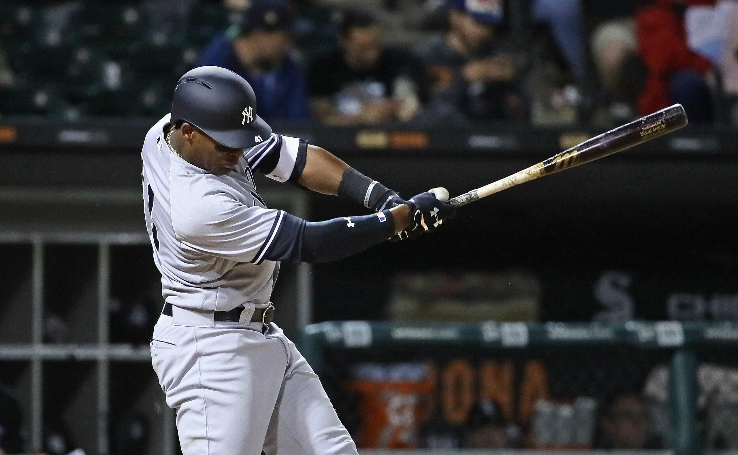 Miguel Andujar hasn't played for the Yankees since recording three hits and four RBI in his MLB debut.