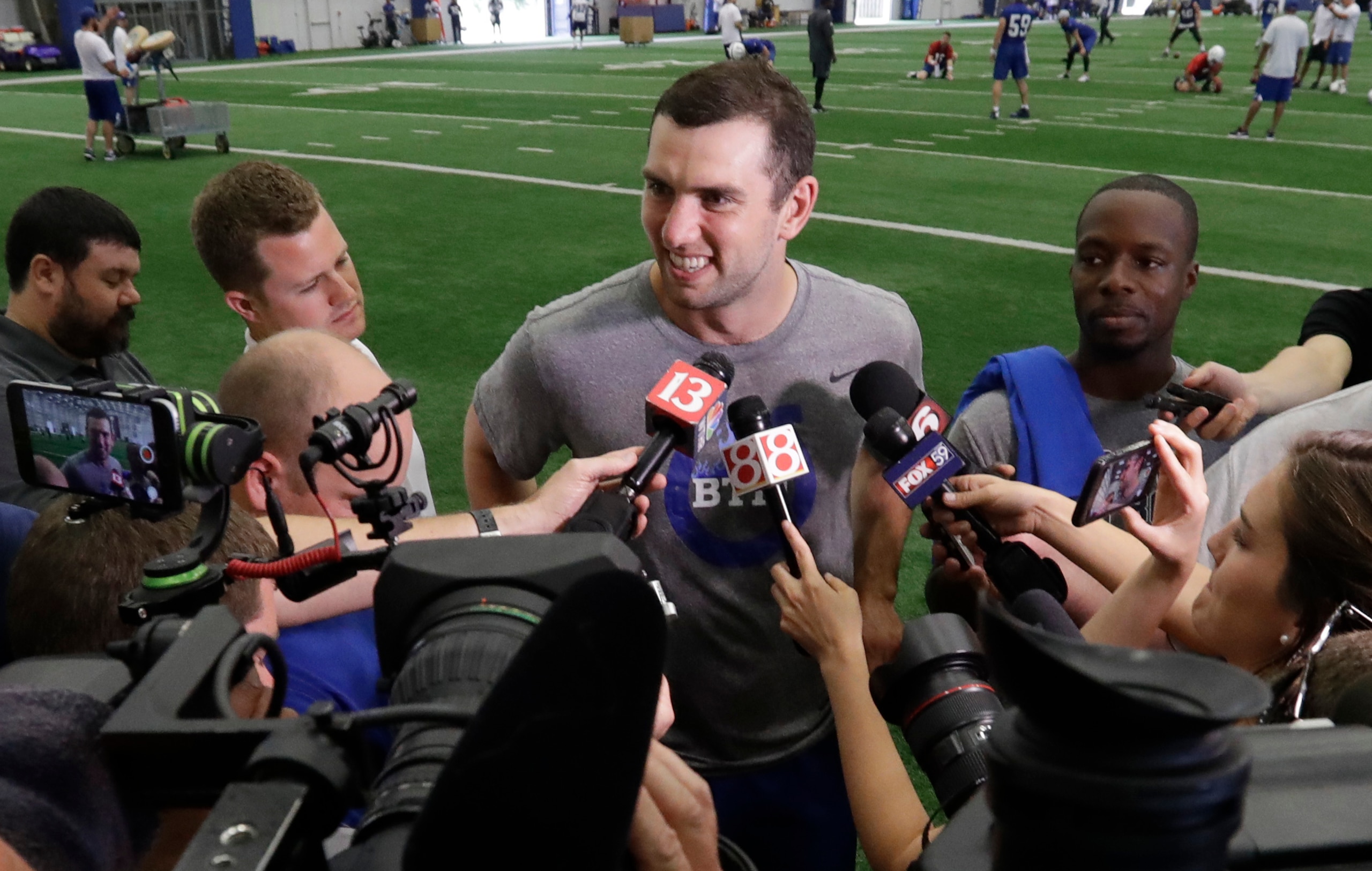 Andrew Luck hopes to be ready for training camp.