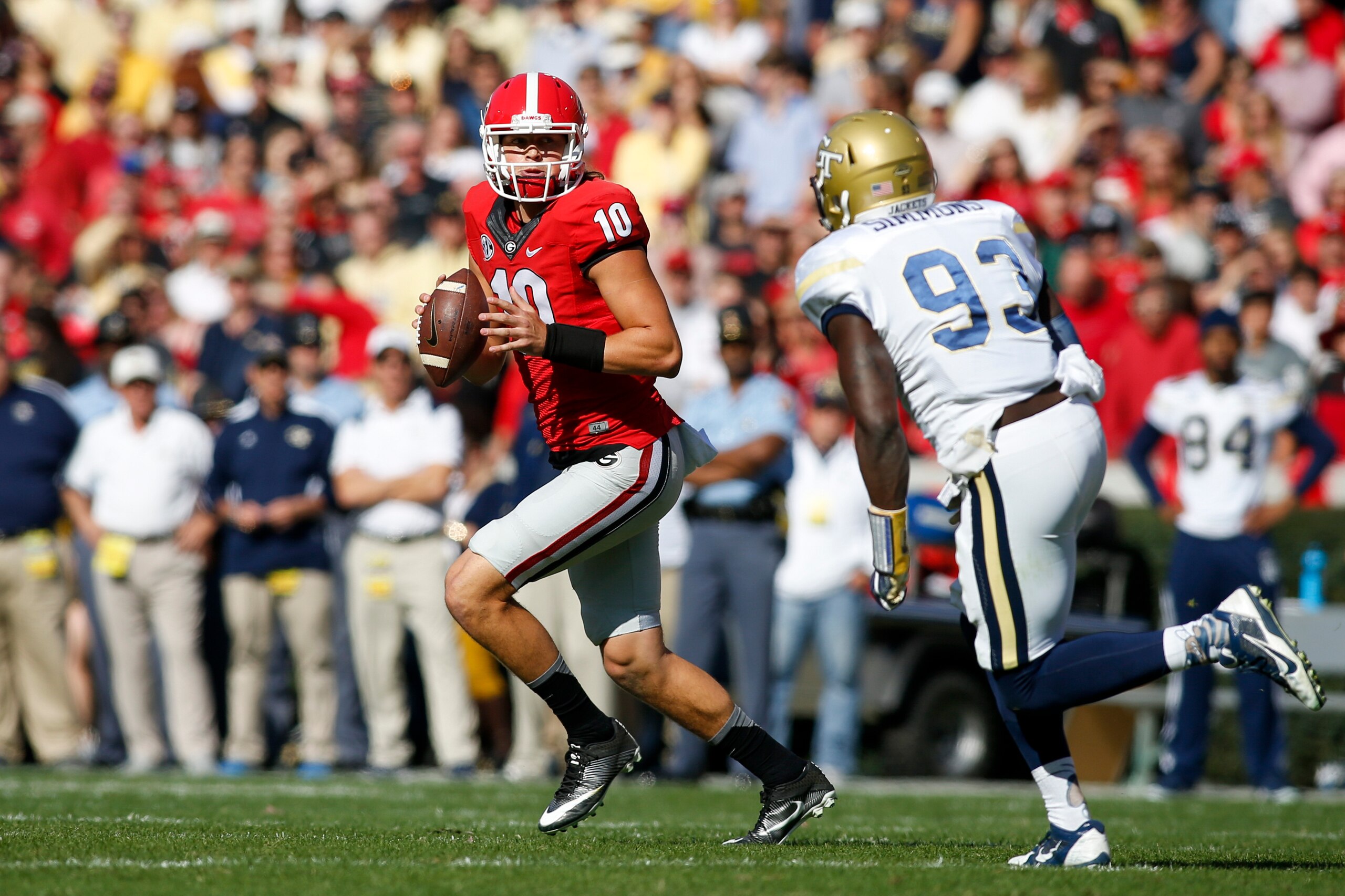 Jacob Eason had an up-and-down freshman season as Georgia's quarterback.
