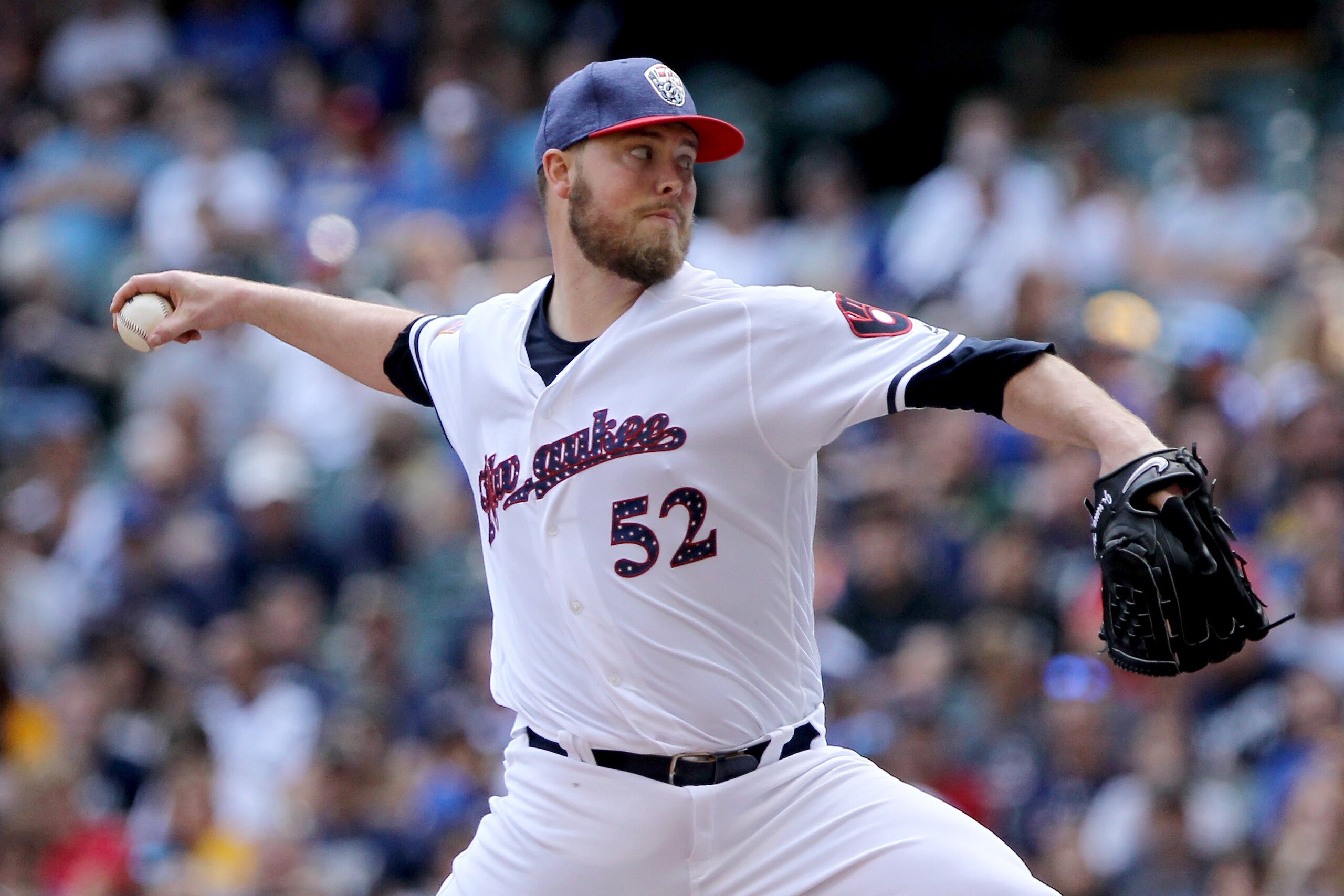 Jimmy Nelson has fortified the top of the Milwaukee Brewers rotation. Jimmy Nelson has fortified the top of the Milwaukee Brewers rotation.