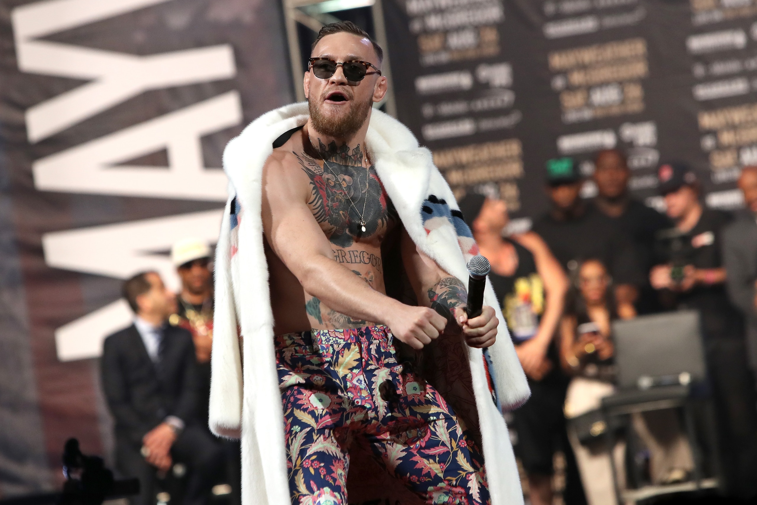 Conor McGregor's "present" to his "beautiful, black, female fans." Conor McGregor's "present" to his "beautiful, black, female fans."