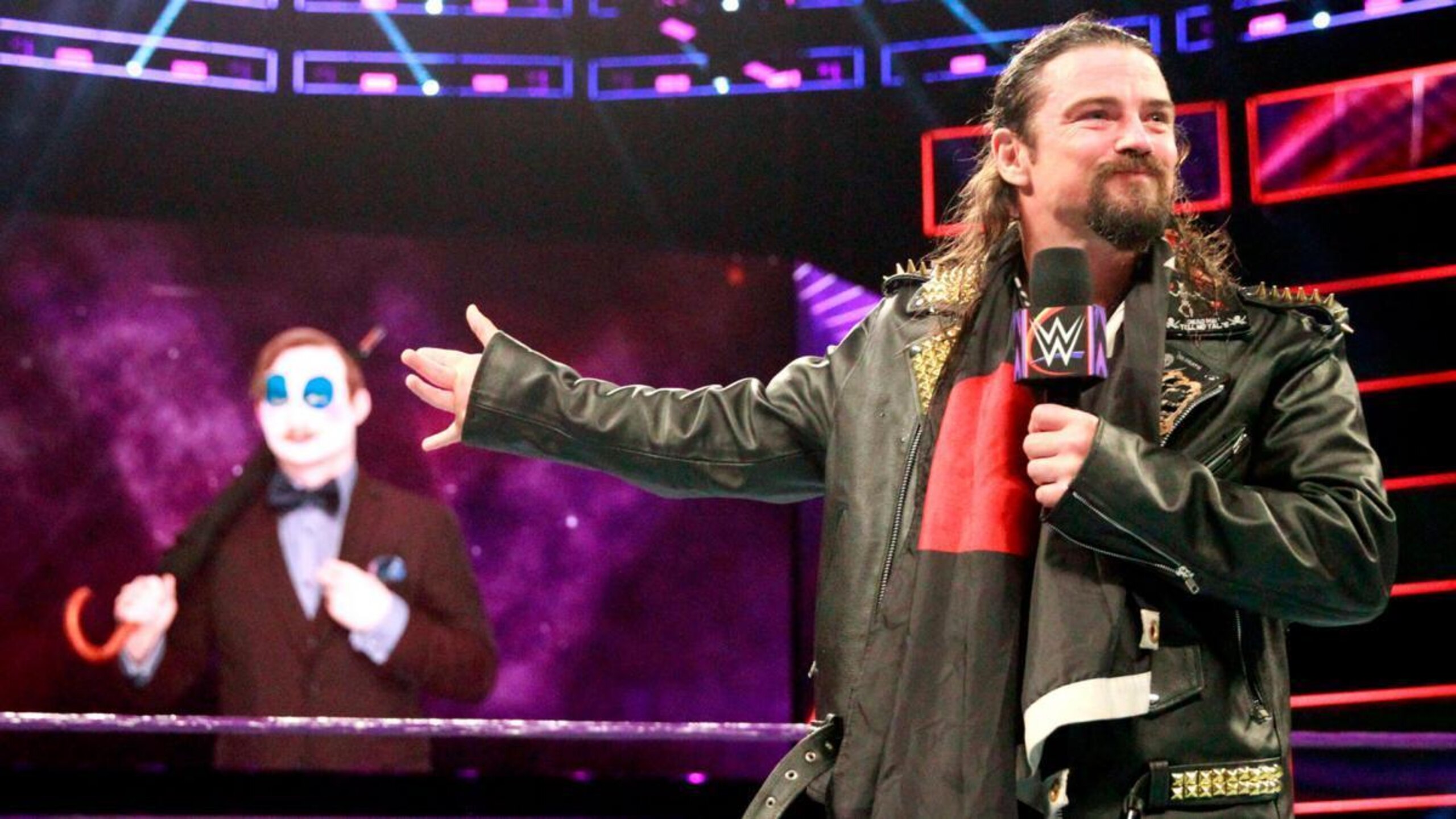 The Brian Kendrick taunts Jack Gallagher.