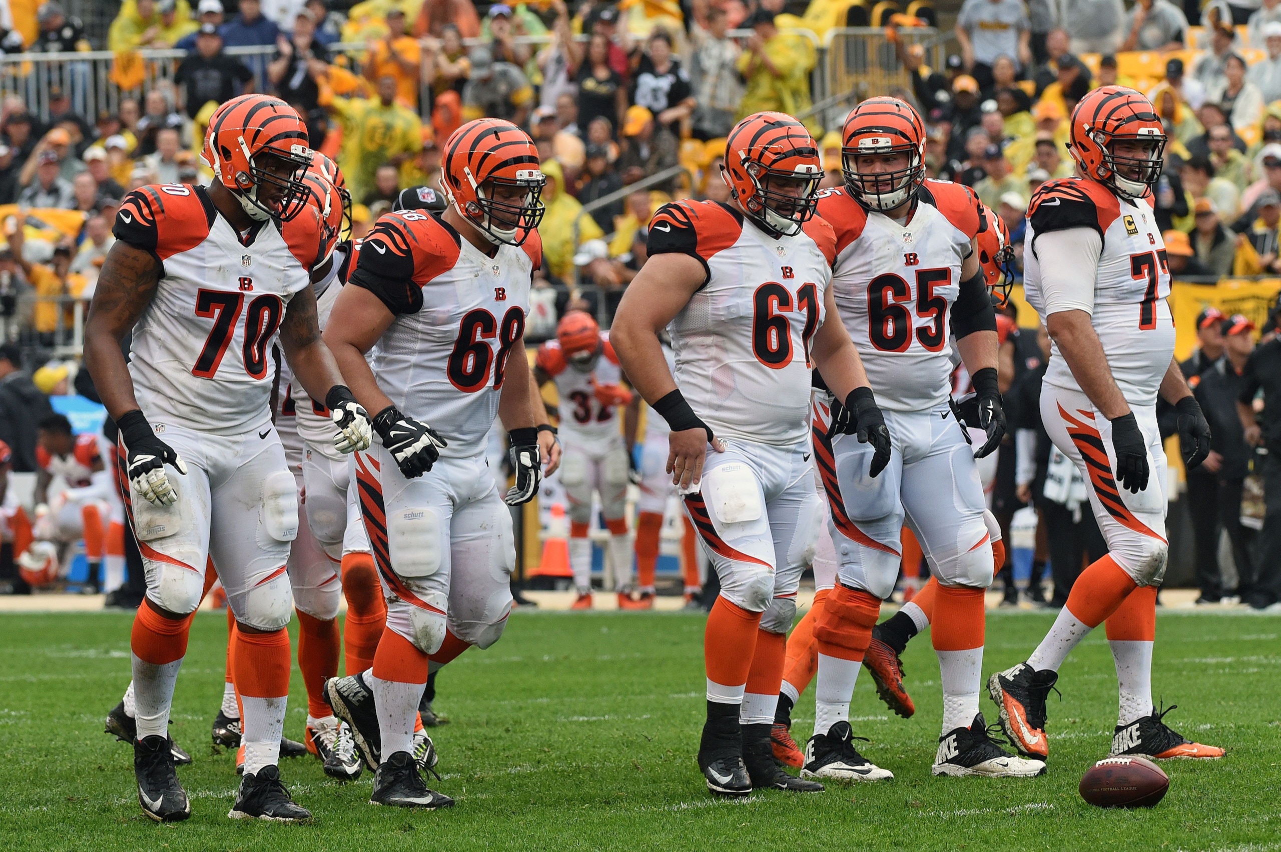 The Bengals will miss Andrew Whitworth and Kevin Zeitler.