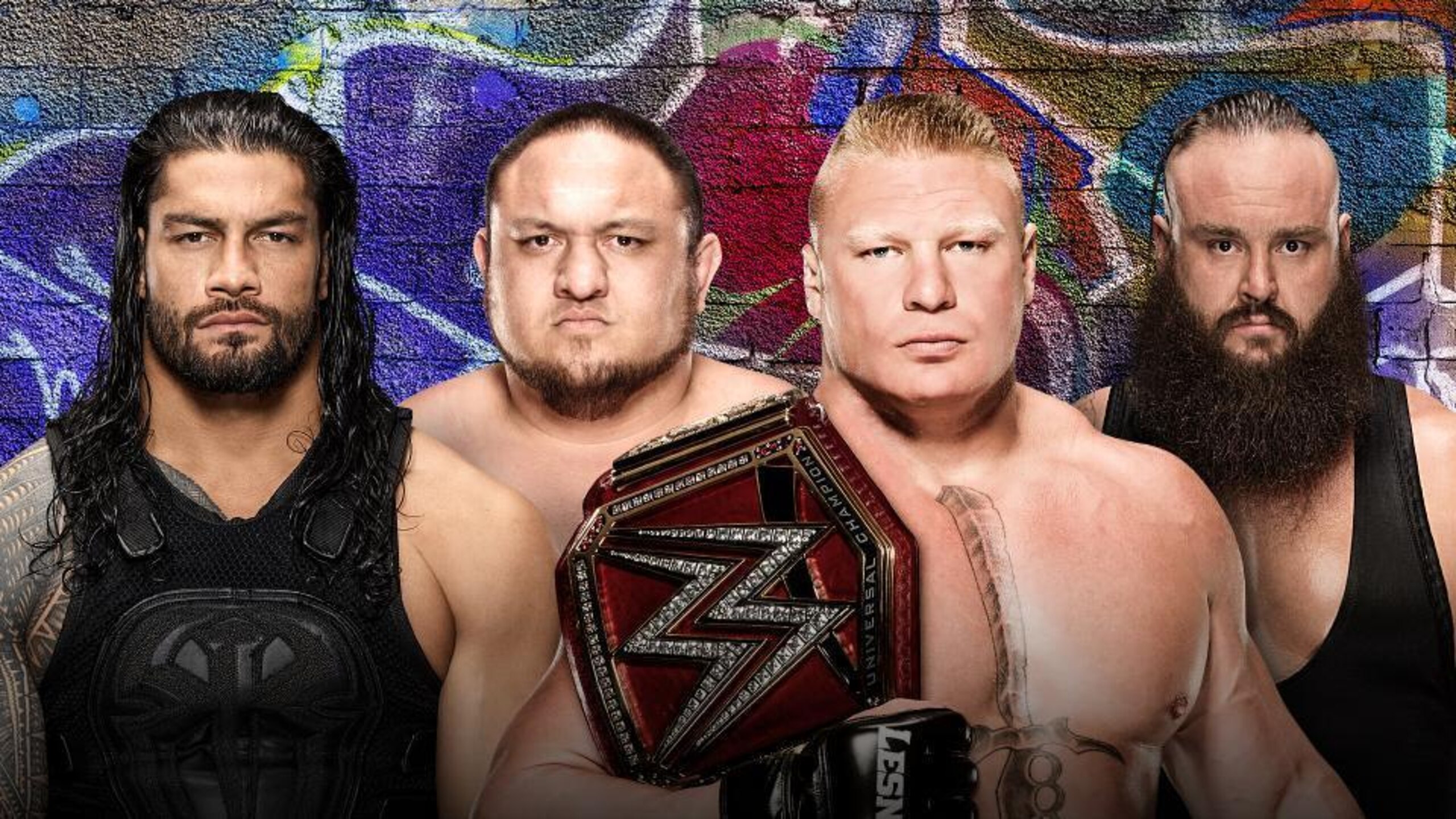 Roman Reigns, Samoa Joe, Brock Lesnar and Braun Strowman